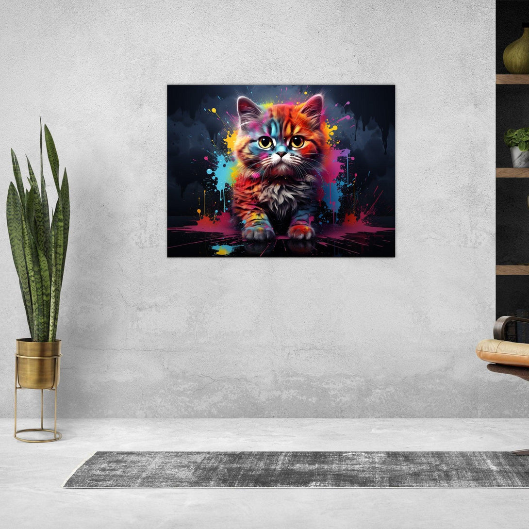 Farbexplosion Kätzchen 30x40 cm / 12x16″ / Poster auf halbmattem Papier