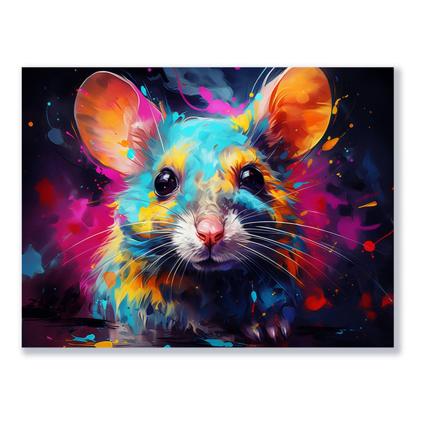 Farbexplosion Nagetier 30x40 cm / 12x16″ / Poster auf halbmattem Papier