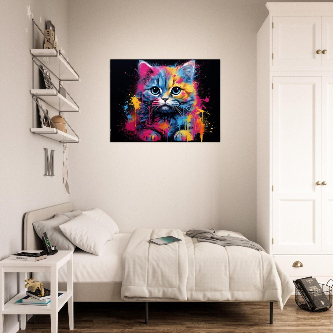Farbiger Katzenblick 30x40 cm / 12x16″ / Poster auf halbmattem Papier