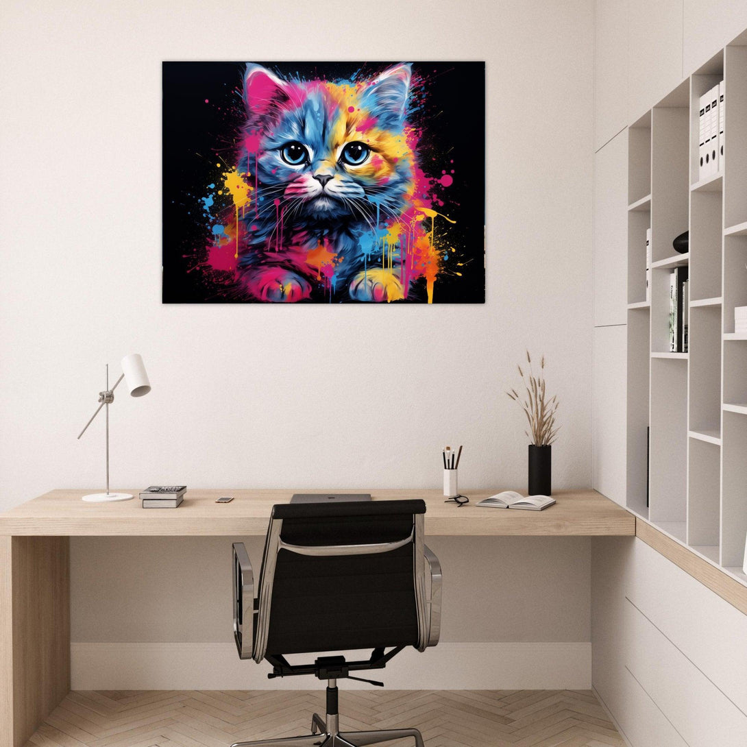 Farbiger Katzenblick 30x40 cm / 12x16″ / Poster auf halbmattem Papier