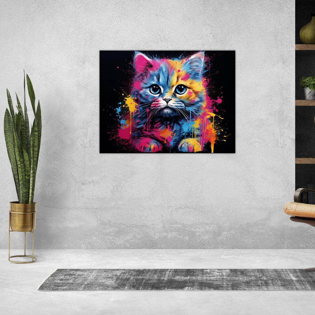 Farbiger Katzenblick 30x40 cm / 12x16″ / Poster auf halbmattem Papier