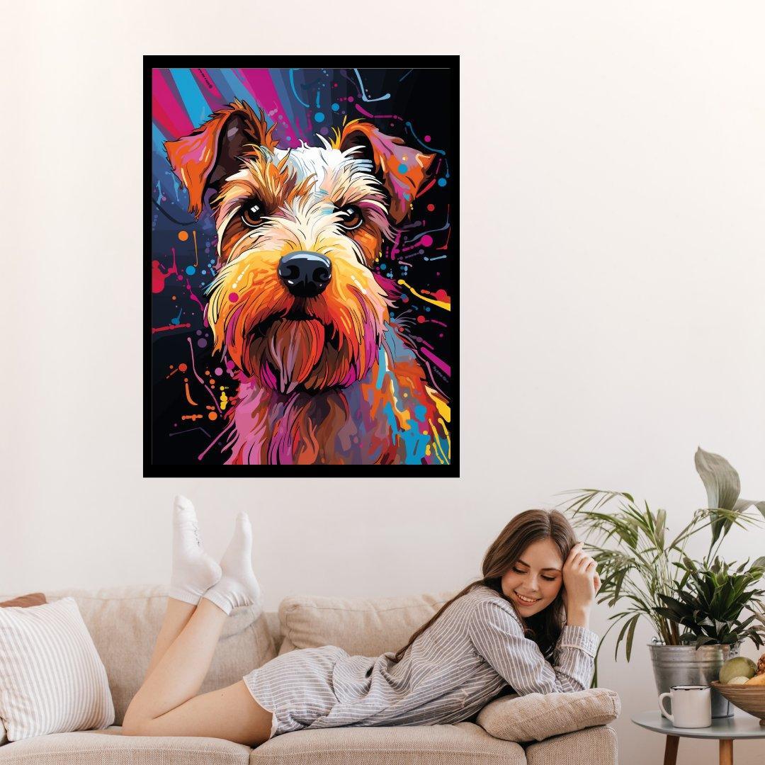 Farbiger Terrier 30x40 cm / 12x16″ / Poster auf halbmattem Papier