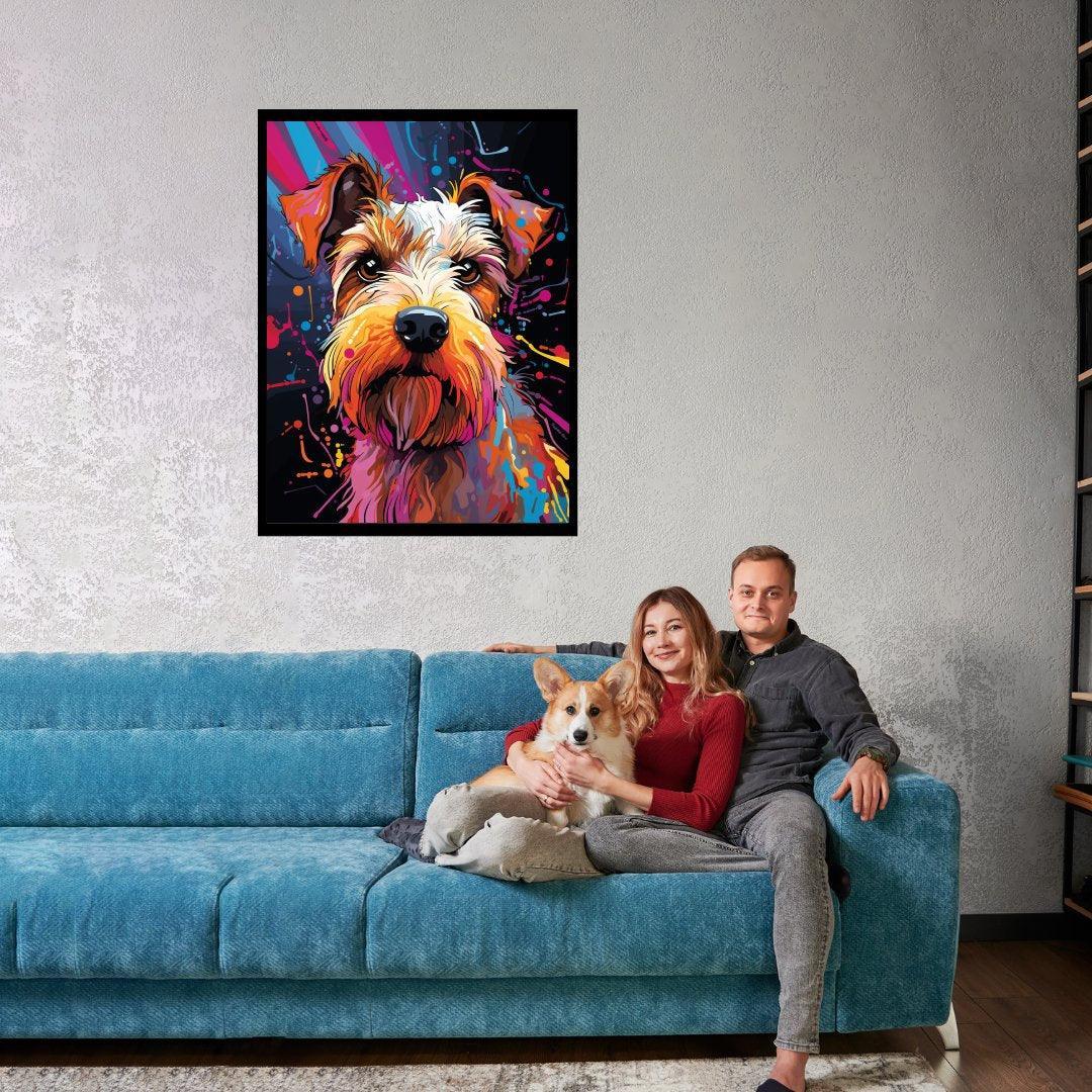 Farbiger Terrier 30x40 cm / 12x16″ / Poster auf halbmattem Papier