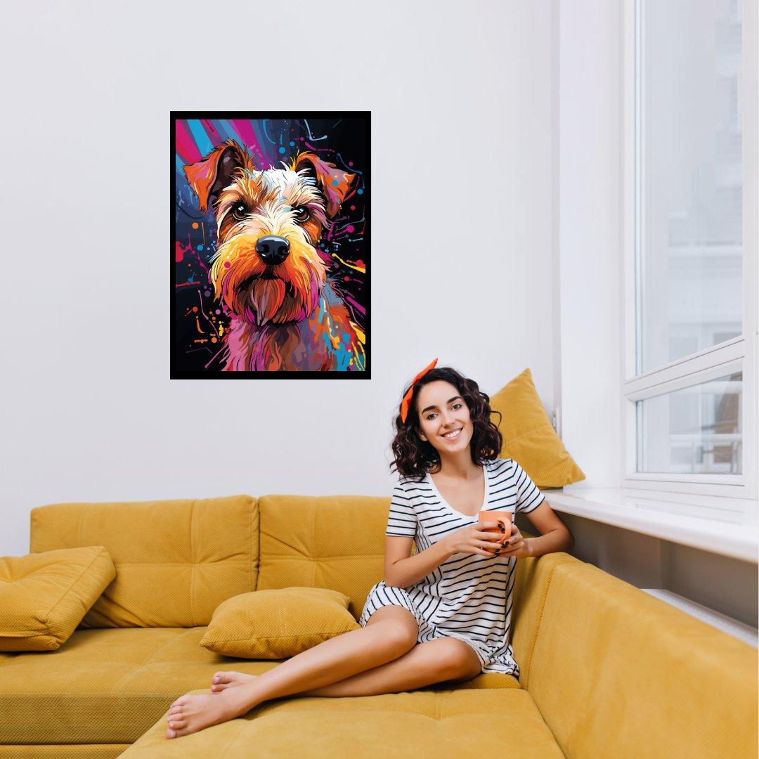Farbiger Terrier 30x40 cm / 12x16″ / Poster auf halbmattem Papier