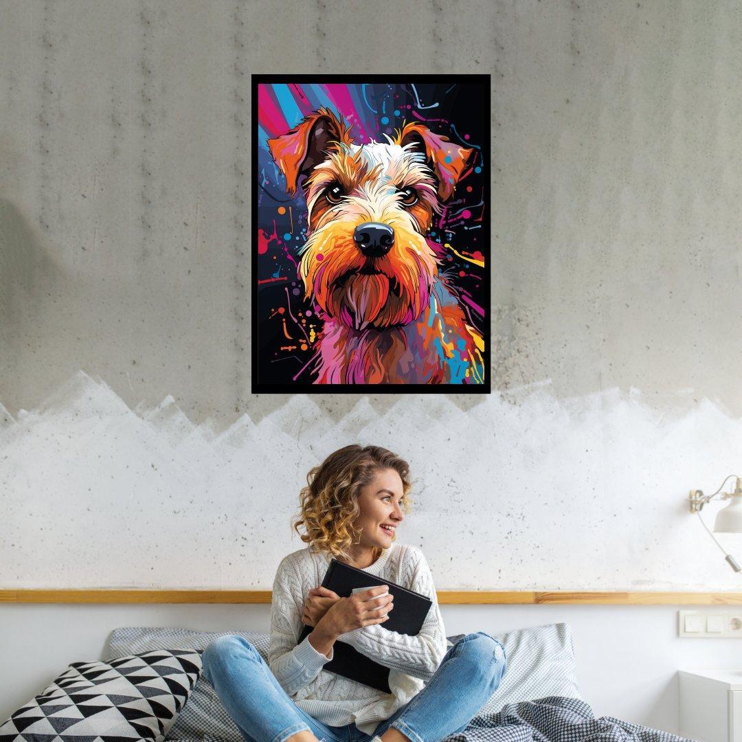 Farbiger Terrier 30x40 cm / 12x16″ / Poster auf halbmattem Papier