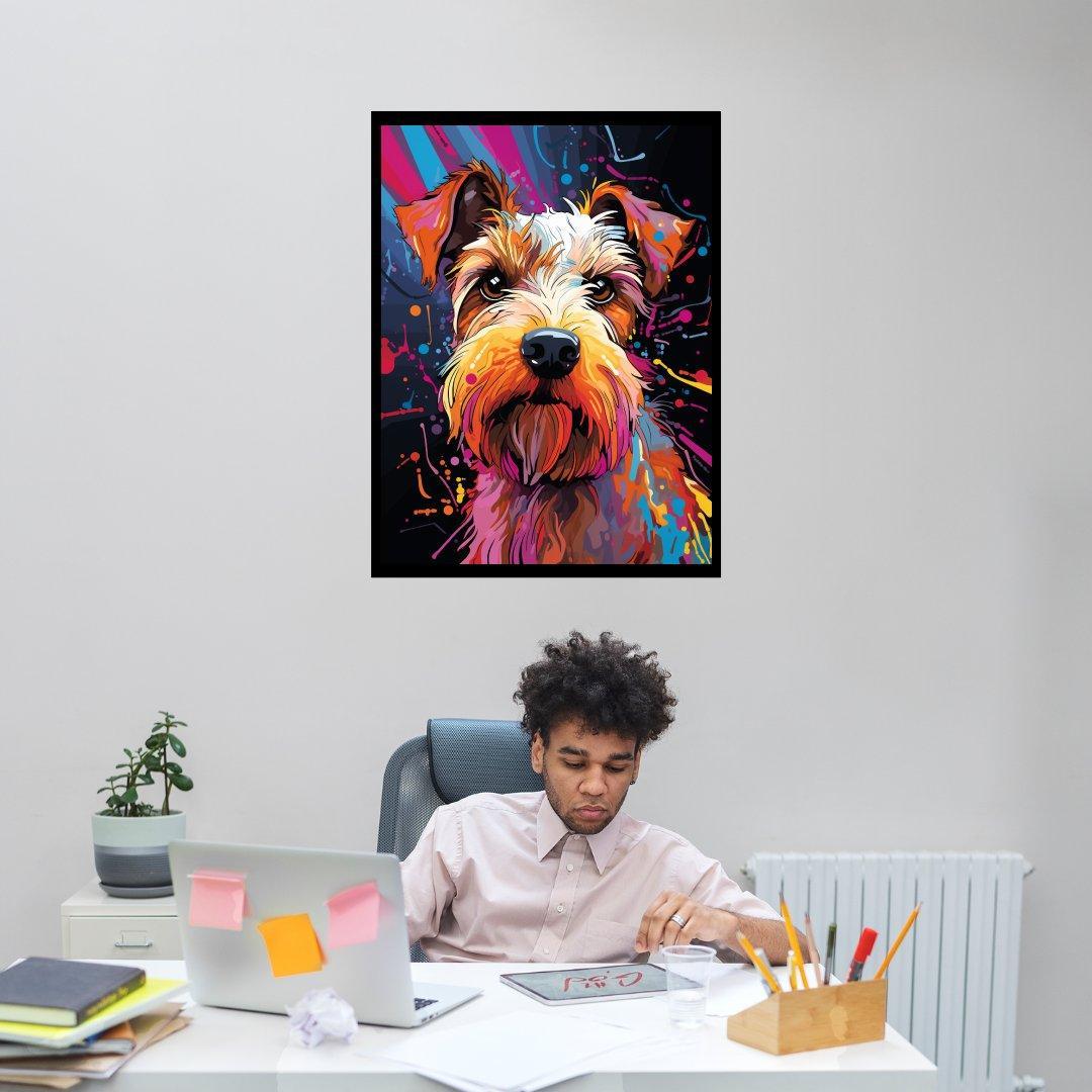 Farbiger Terrier 30x40 cm / 12x16″ / Poster auf halbmattem Papier