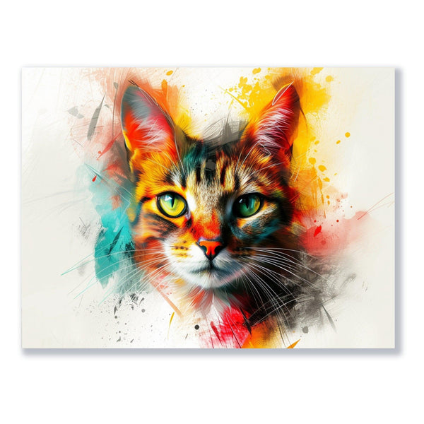 Farbspiel Katzengesicht 30x40 cm / 12x16″ / Poster auf halbmattem Papier