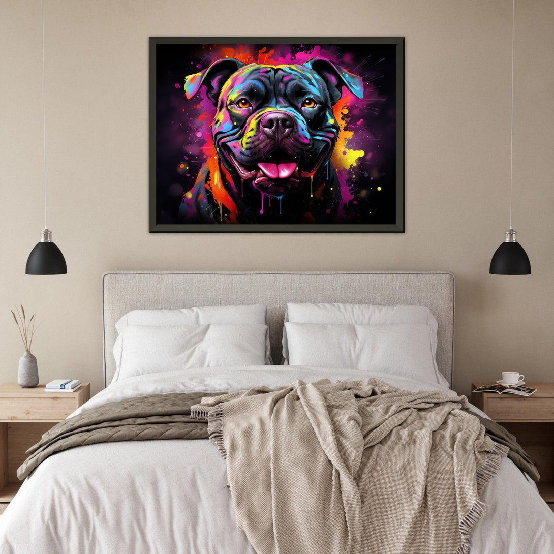Fröhlicher Farbhund 30x40 cm / 12x16″ / Poster auf halbmattem Papier