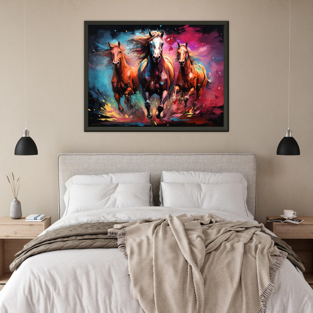 Galoppierende Farben 30x40 cm / 12x16″ / Poster auf halbmattem Papier