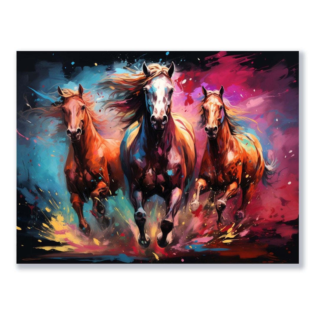 Galoppierende Farben 30x40 cm / 12x16″ / Poster auf halbmattem Papier