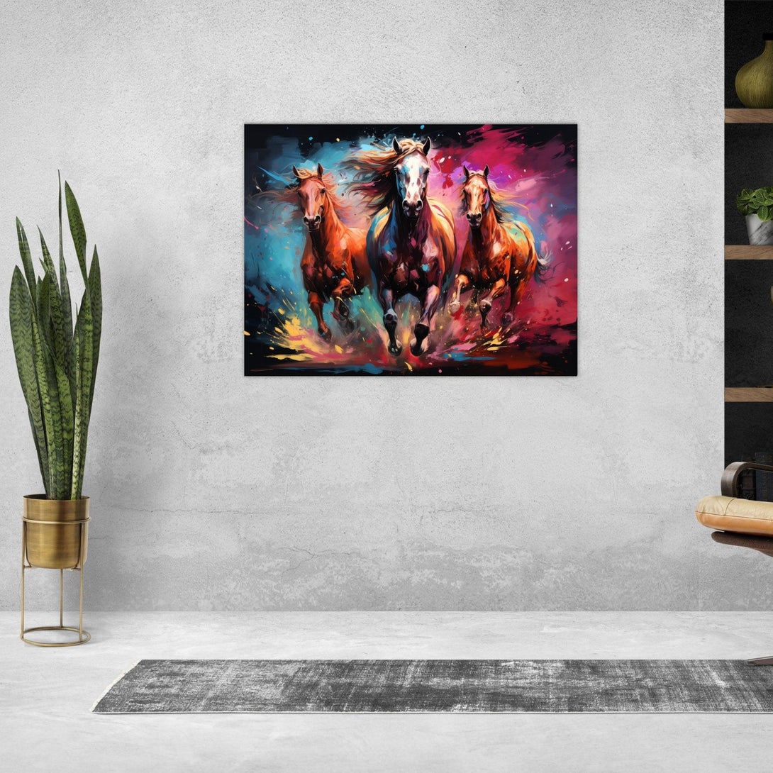 Galoppierende Farben 30x40 cm / 12x16″ / Poster auf halbmattem Papier