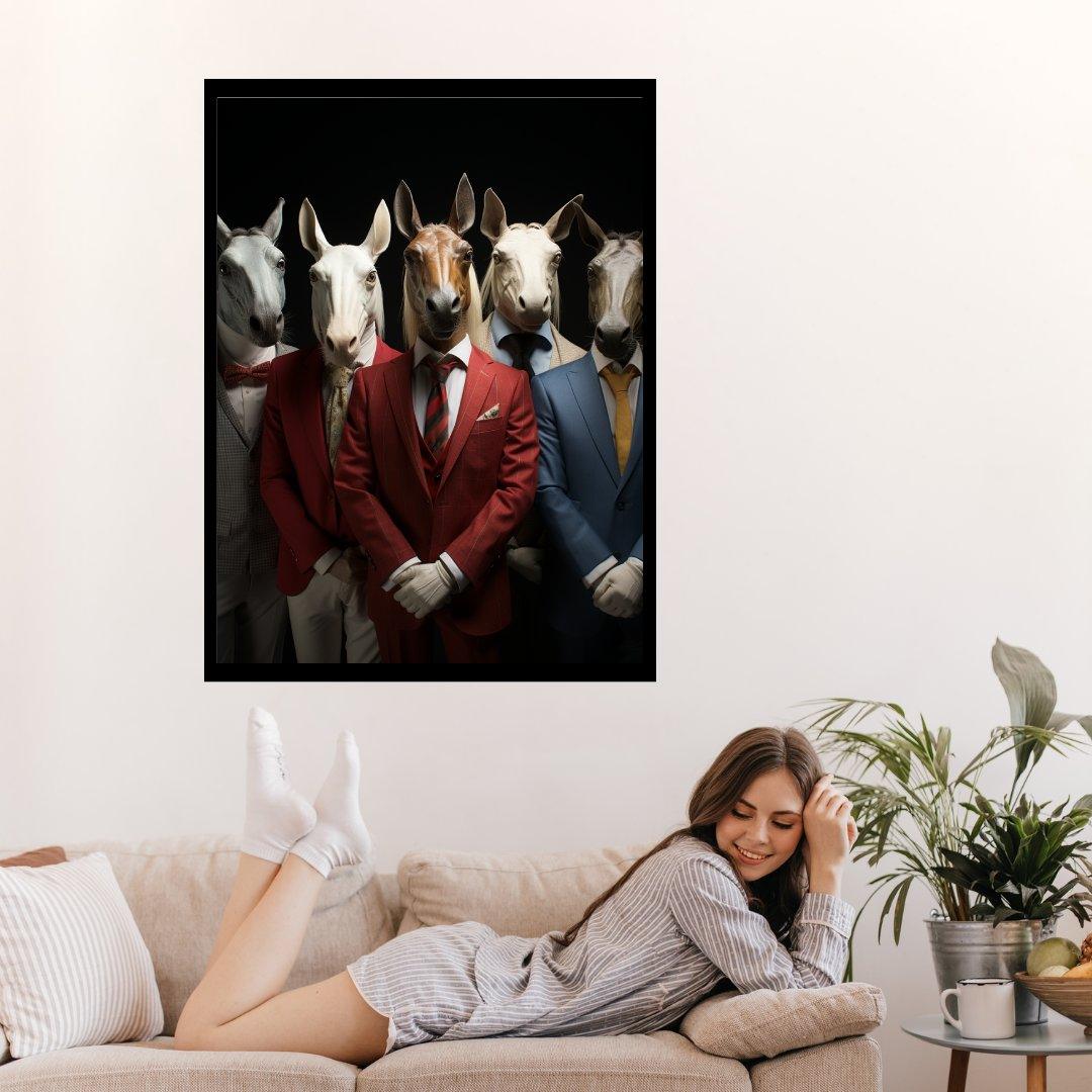 Gentlemen Horses 30x40 cm / 12x16″ / Poster auf halbmattem Papier
