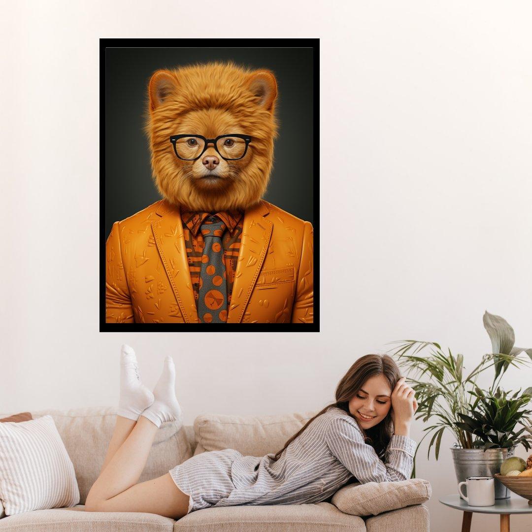 Geschäftiger Hund 30x40 cm / 12x16″ / Poster auf halbmattem Papier