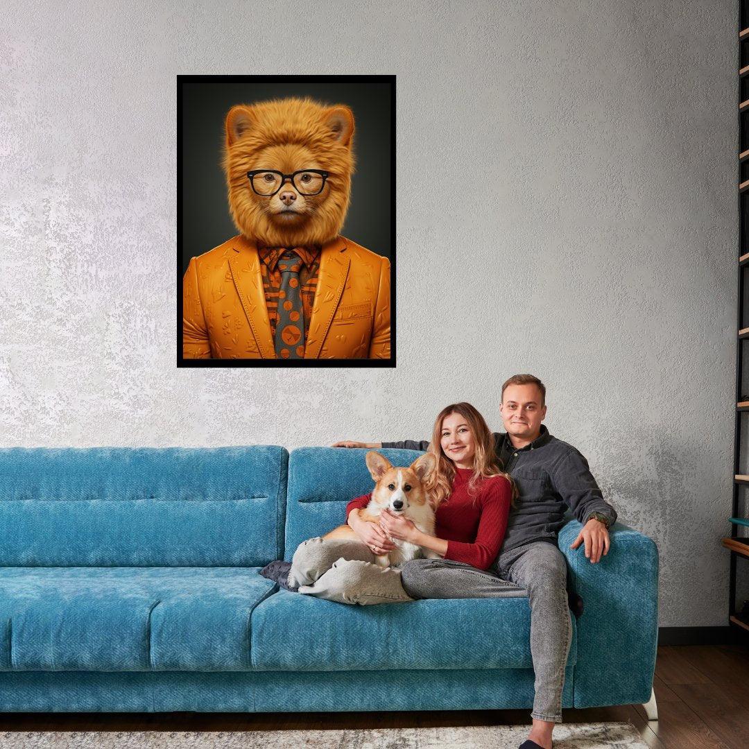 Geschäftiger Hund 30x40 cm / 12x16″ / Poster auf halbmattem Papier