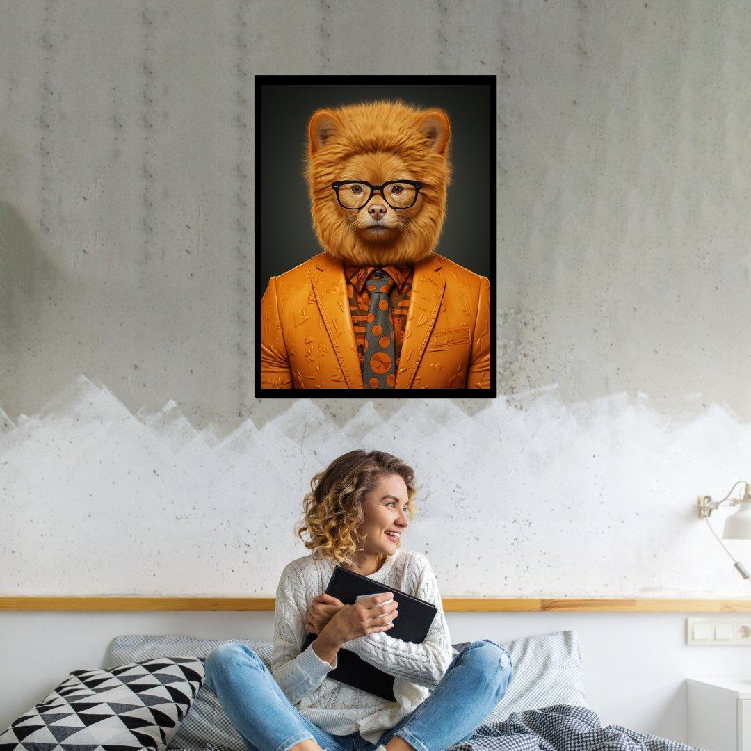 Geschäftiger Hund 30x40 cm / 12x16″ / Poster auf halbmattem Papier