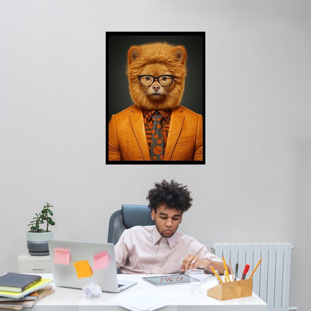 Geschäftiger Hund 30x40 cm / 12x16″ / Poster auf halbmattem Papier