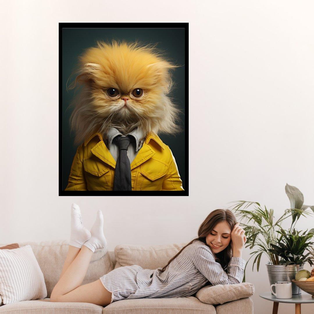 Geschäftskatze 30x40 cm / 12x16″ / Poster auf halbmattem Papier