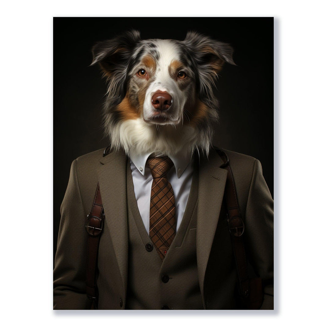 Geschäftsmann Hund 30x40 cm / 12x16″ / Poster auf halbmattem Papier