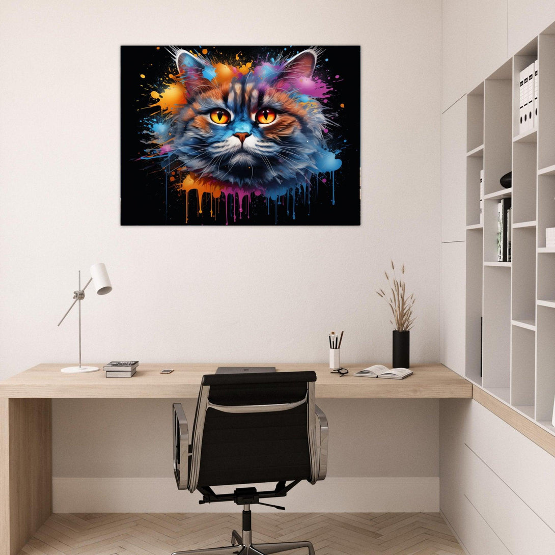 Katze im Farbnebel 30x40 cm / 12x16″ / Poster auf halbmattem Papier