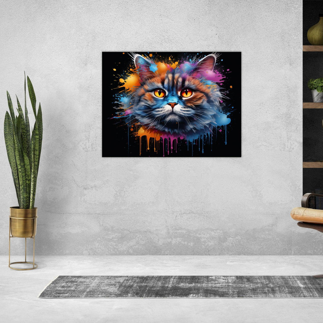Katze im Farbnebel 30x40 cm / 12x16″ / Poster auf halbmattem Papier