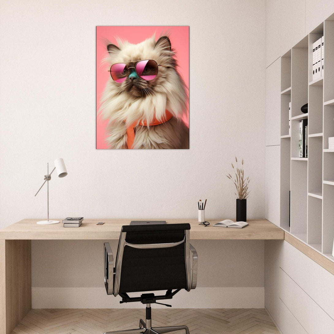 Katze mit Sonnenbrille 30x40 cm / 12x16″ / Poster auf halbmattem Papier