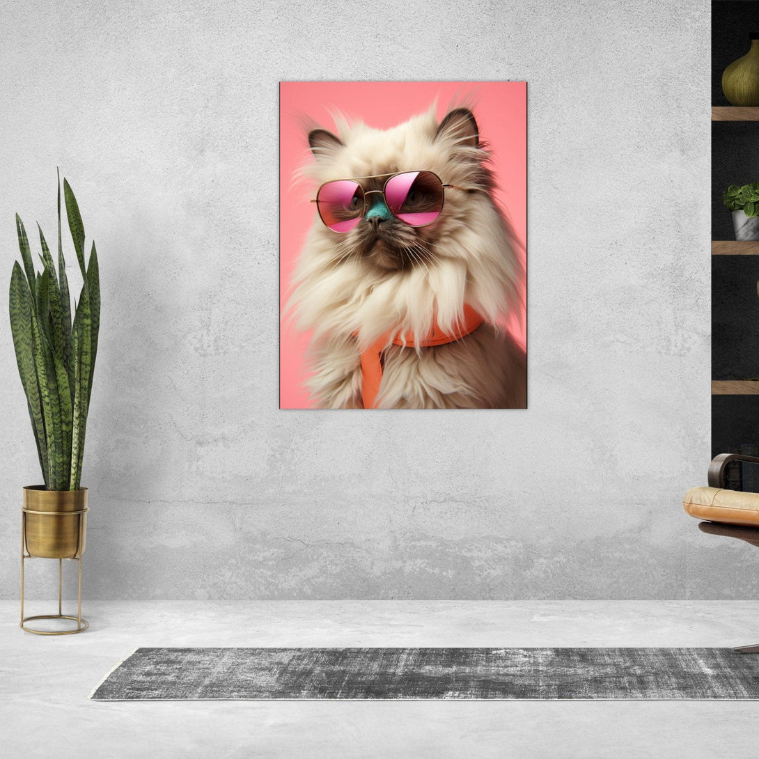 Katze mit Sonnenbrille 30x40 cm / 12x16″ / Poster auf halbmattem Papier