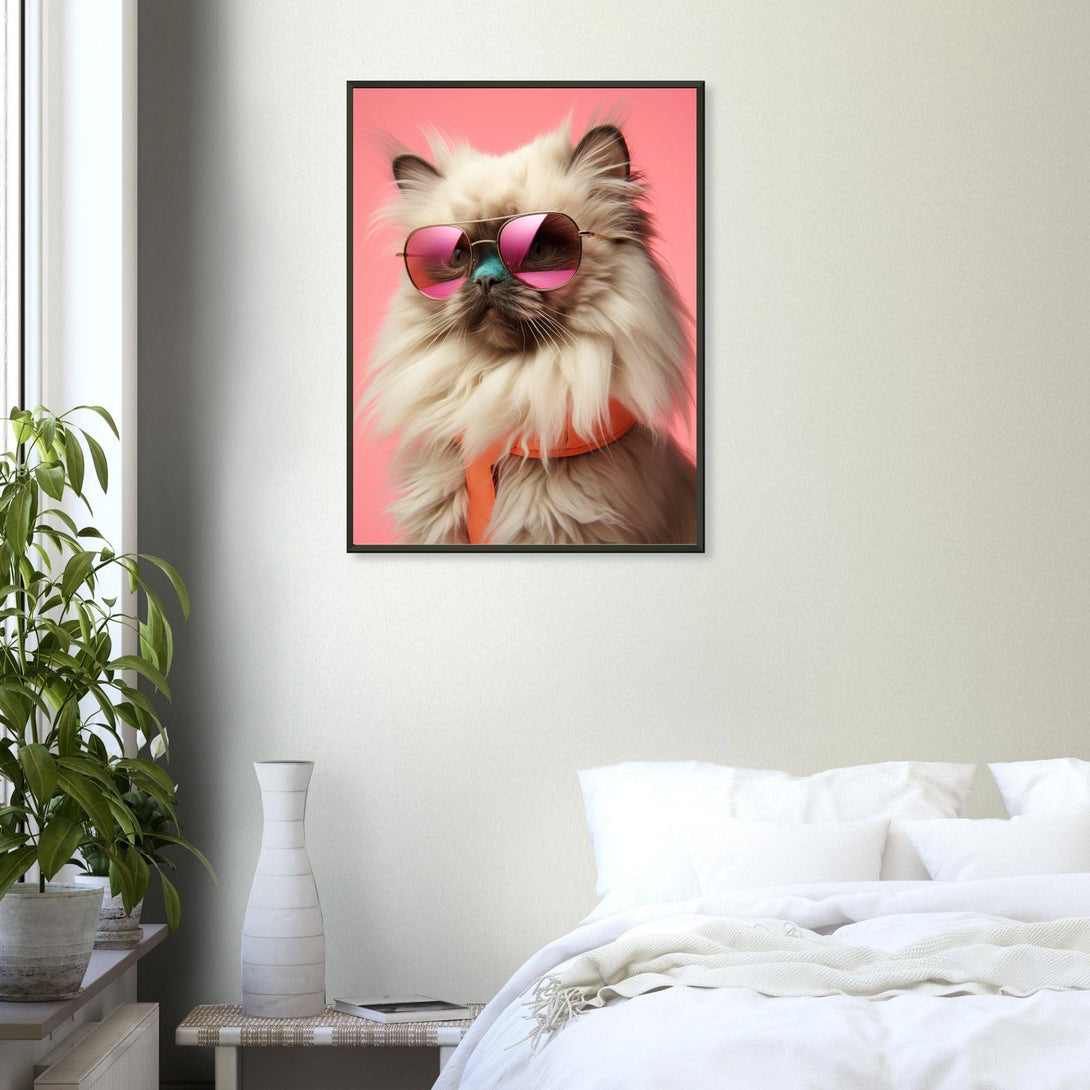 Katze mit Sonnenbrille 30x40 cm / 12x16″ / Poster auf halbmattem Papier