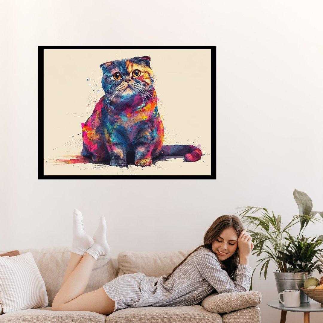 Katzen Farbexplosion 30x40 cm / 12x16″ / Poster auf halbmattem Papier