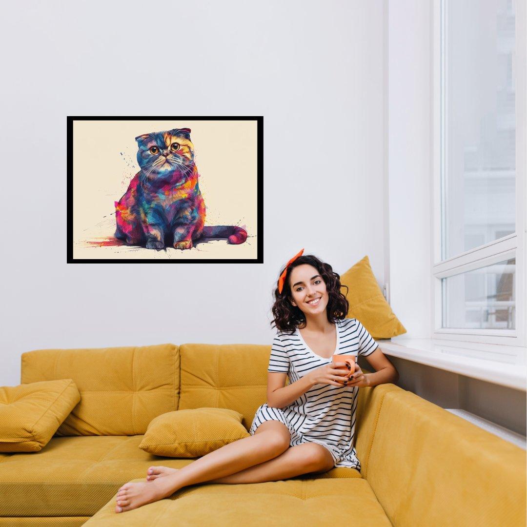 Katzen Farbexplosion 30x40 cm / 12x16″ / Poster auf halbmattem Papier