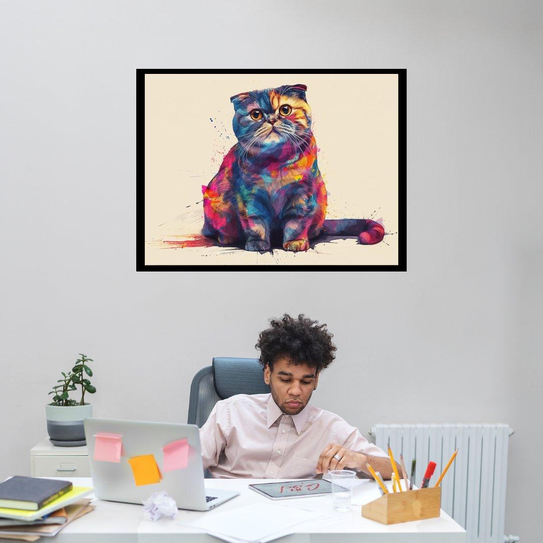 Katzen Farbexplosion 30x40 cm / 12x16″ / Poster auf halbmattem Papier