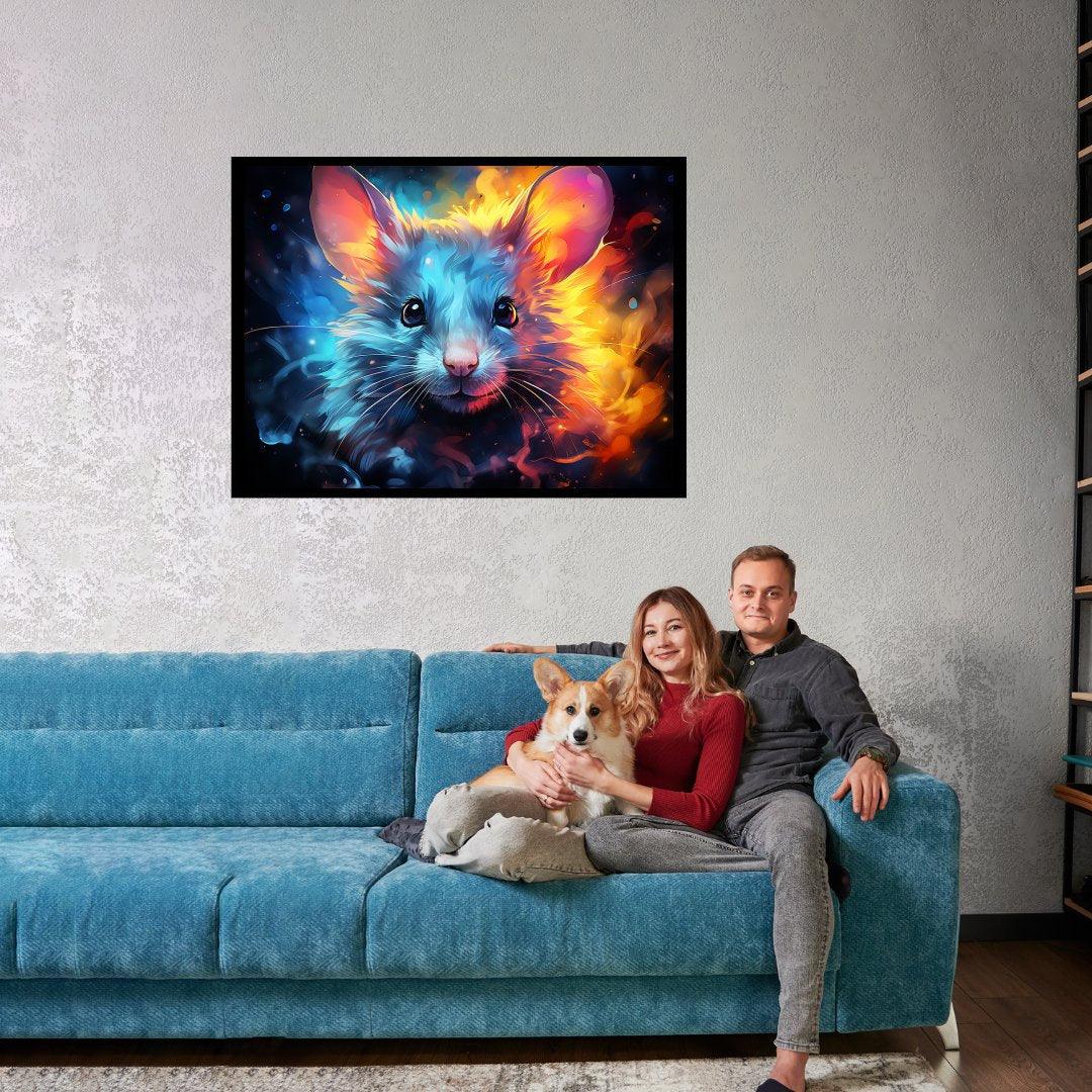 Kosmische Maus 30x40 cm / 12x16″ / Poster auf halbmattem Papier