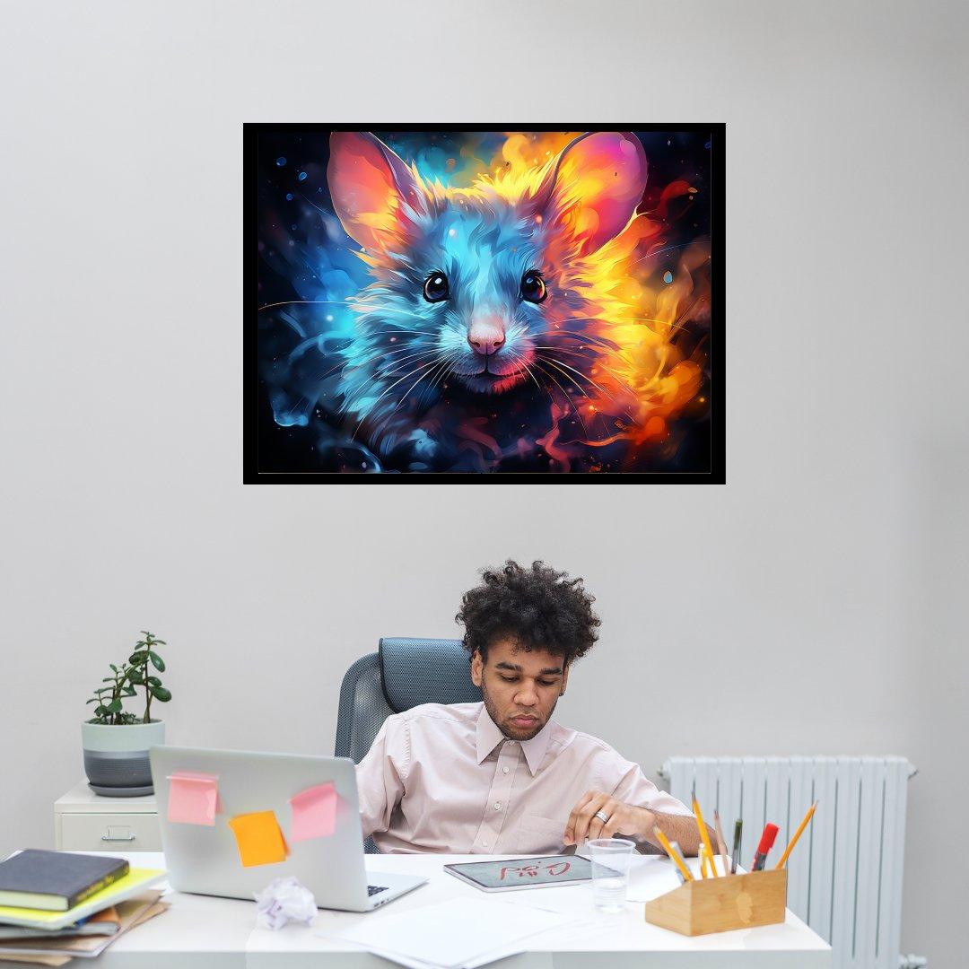 Kosmische Maus 30x40 cm / 12x16″ / Poster auf halbmattem Papier