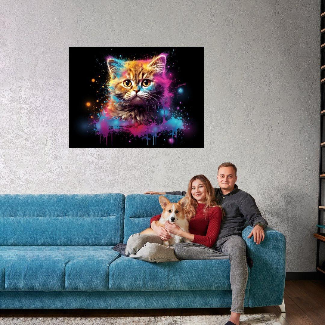 Kosmisches Kätzchen 30x40 cm / 12x16″ / Poster auf halbmattem Papier