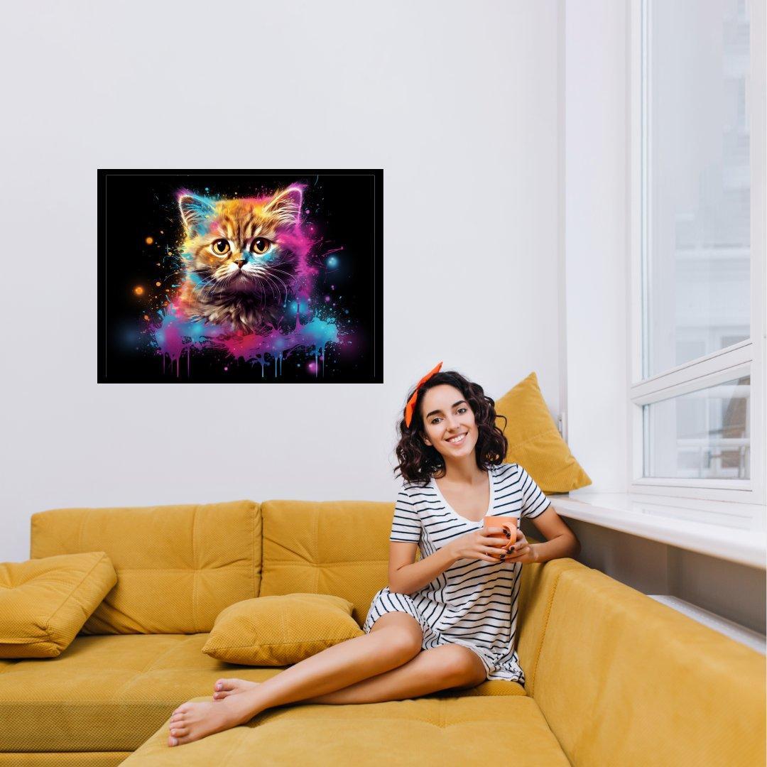 Kosmisches Kätzchen 30x40 cm / 12x16″ / Poster auf halbmattem Papier