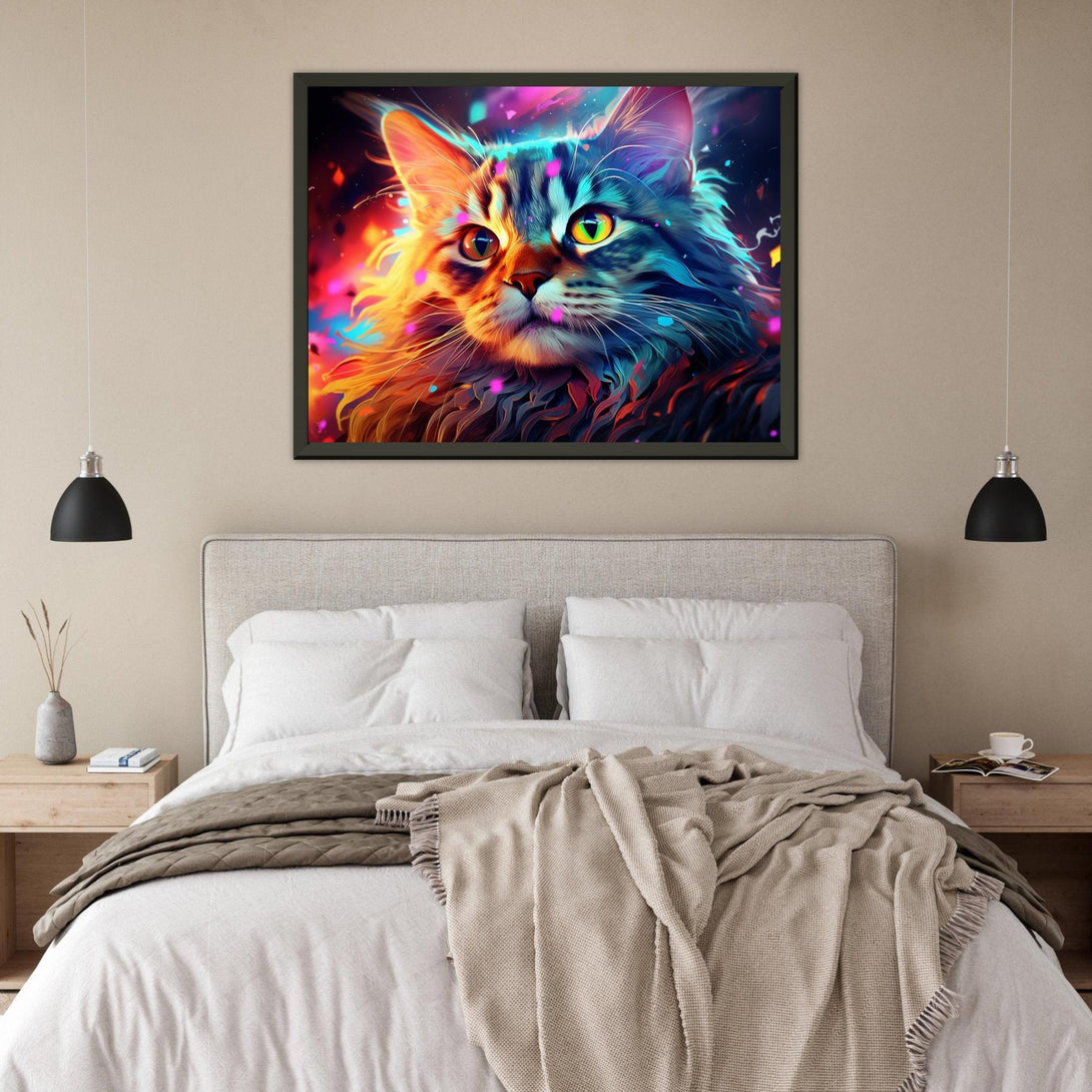 Kosmisches Katzenflüstern 30x40 cm / 12x16″ / Poster auf halbmattem Papier