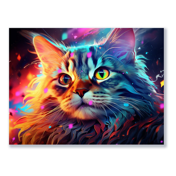 Kosmisches Katzenflüstern 30x40 cm / 12x16″ / Poster auf halbmattem Papier