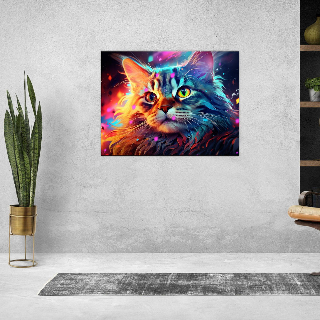 Kosmisches Katzenflüstern 30x40 cm / 12x16″ / Poster auf halbmattem Papier