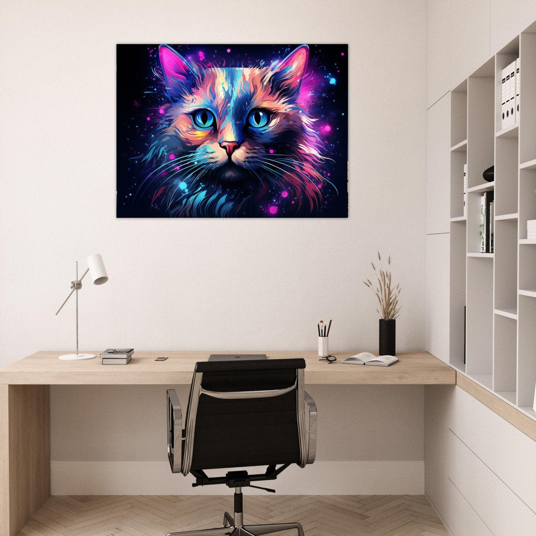 Kosmisches Katzenporträt 30x40 cm / 12x16″ / Poster auf halbmattem Papier