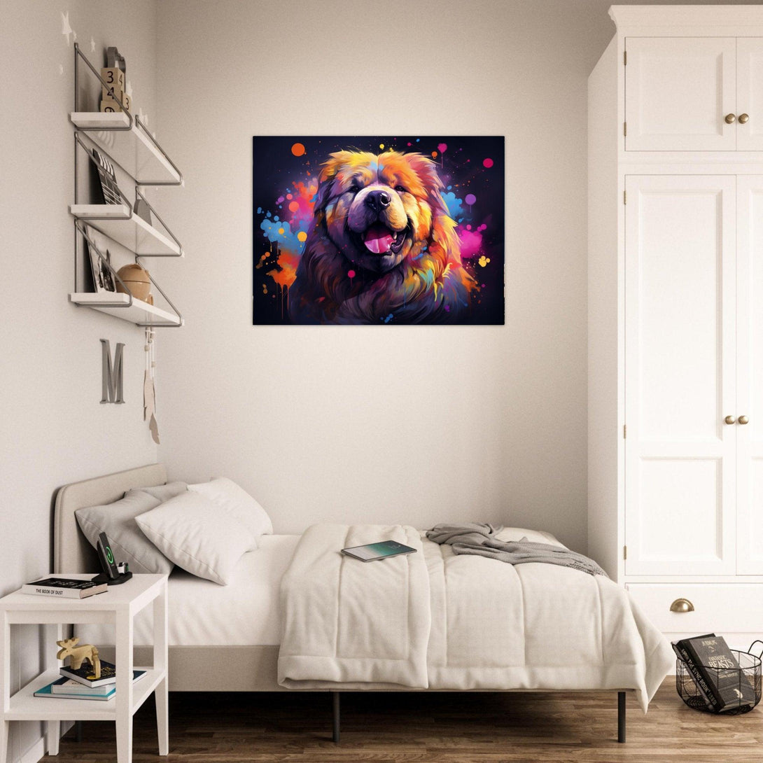 Lächelnder Farbhund 30x40 cm / 12x16″ / Poster auf halbmattem Papier