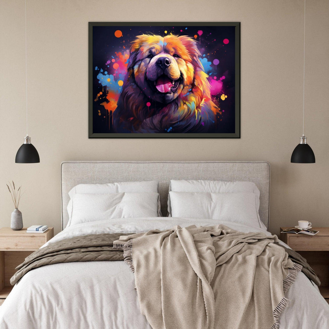 Lächelnder Farbhund 30x40 cm / 12x16″ / Poster auf halbmattem Papier