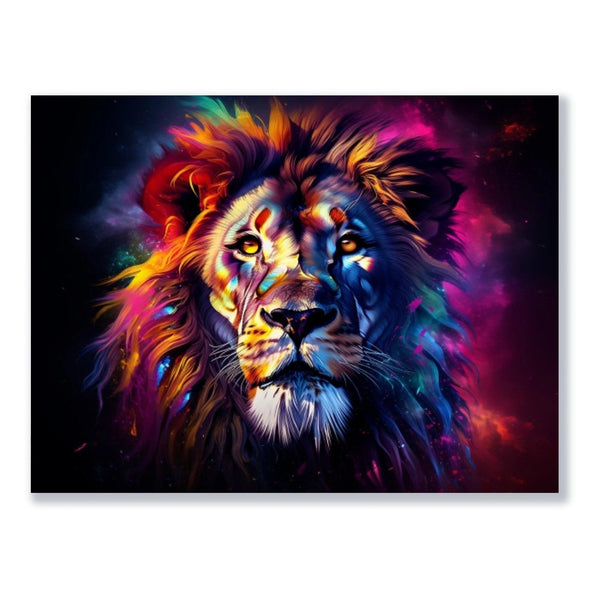 Wandbild Majestätischer Löwe in Color freigestellt