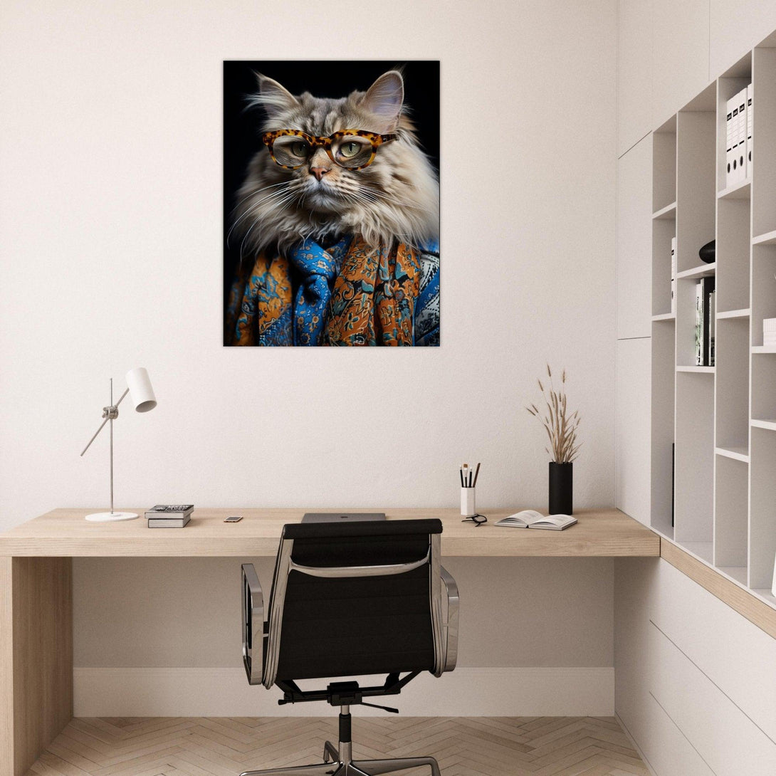 Modische Katze 30x40 cm / 12x16″ / Poster auf halbmattem Papier