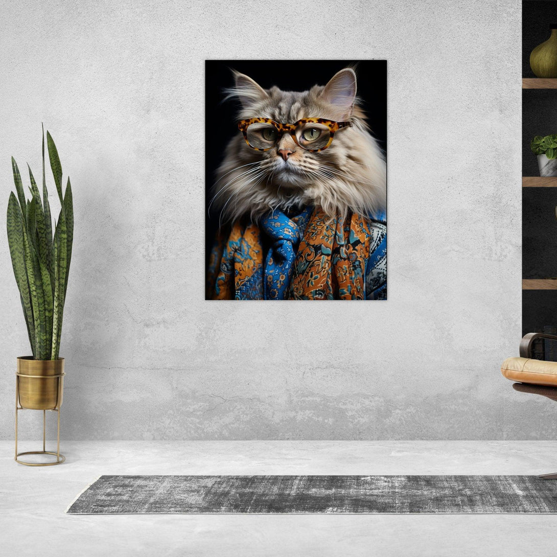 Modische Katze 30x40 cm / 12x16″ / Poster auf halbmattem Papier