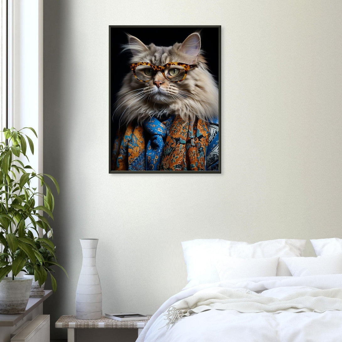 Modische Katze 30x40 cm / 12x16″ / Poster auf halbmattem Papier