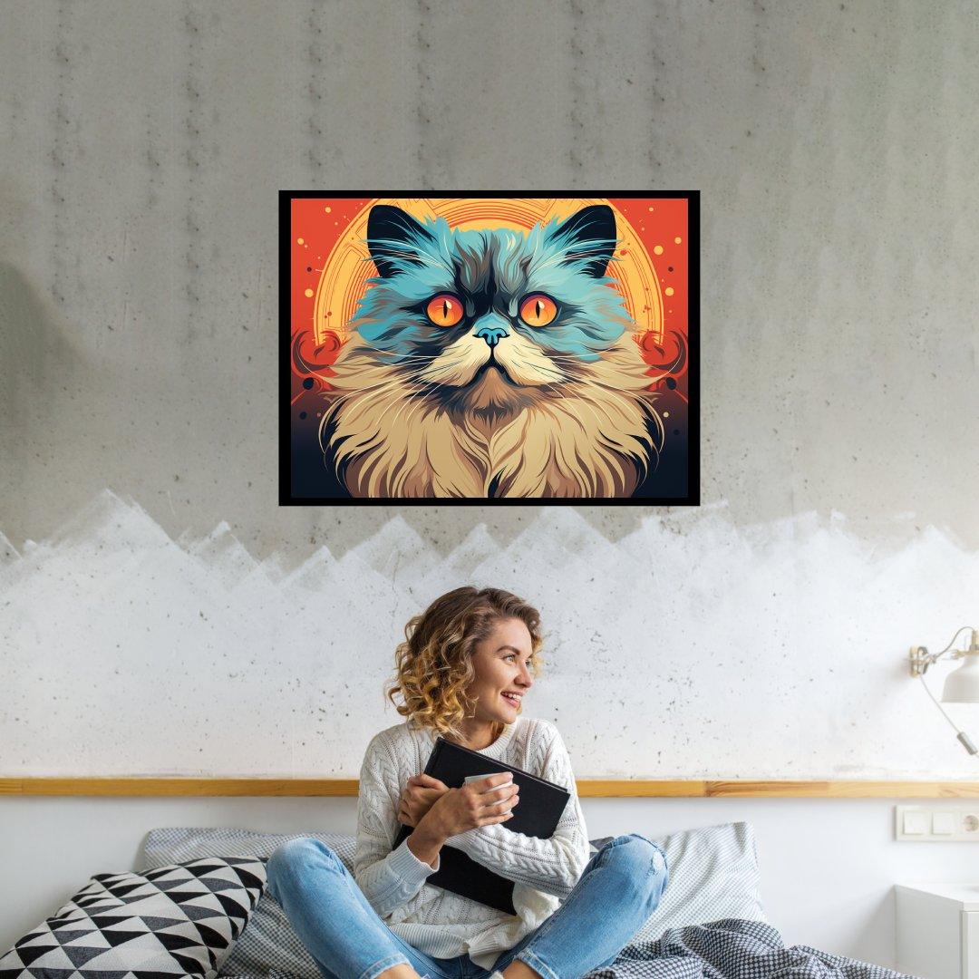 Mystische Katze 30x40 cm / 12x16″ / Poster auf halbmattem Papier
