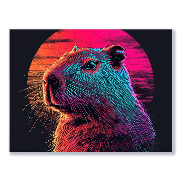 Neonfarbener Nager 30x40 cm / 12x16″ / Poster auf halbmattem Papier