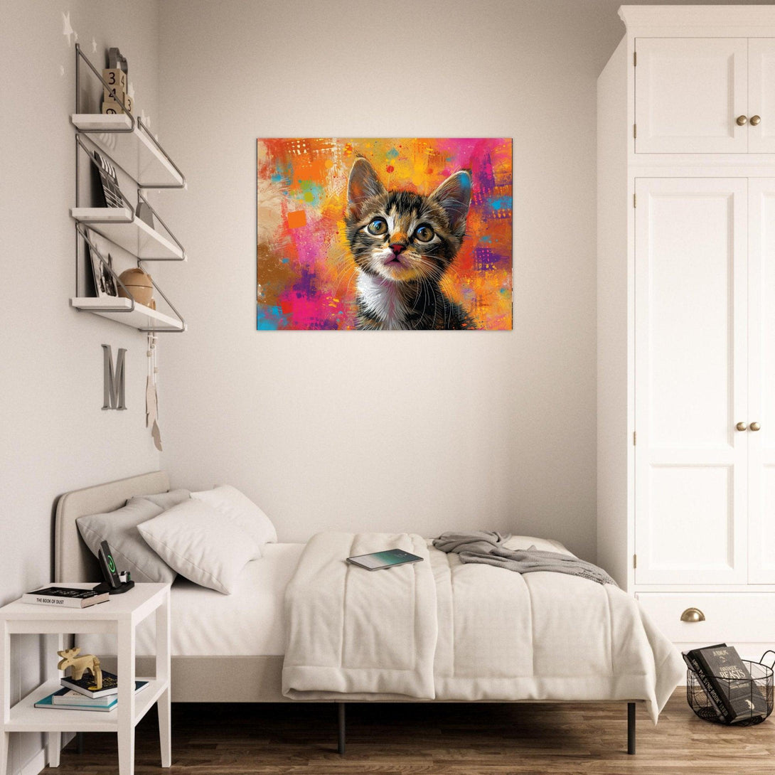 Neugierige Kätzchenkunst 30x40 cm / 12x16″ / Poster auf halbmattem Papier