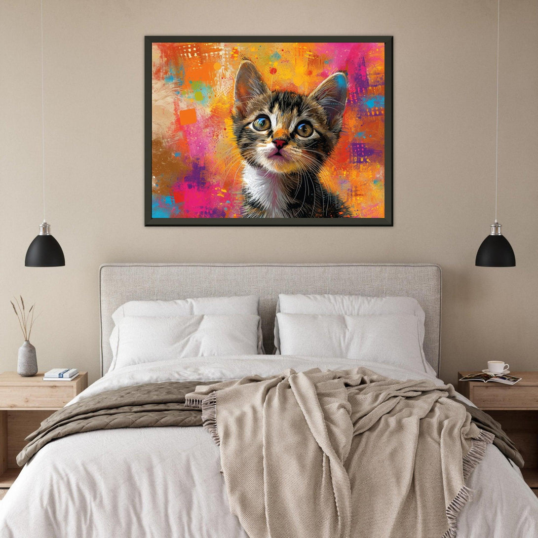 Neugierige Kätzchenkunst 30x40 cm / 12x16″ / Poster auf halbmattem Papier