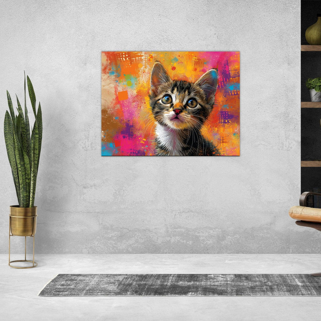 Neugierige Kätzchenkunst 30x40 cm / 12x16″ / Poster auf halbmattem Papier