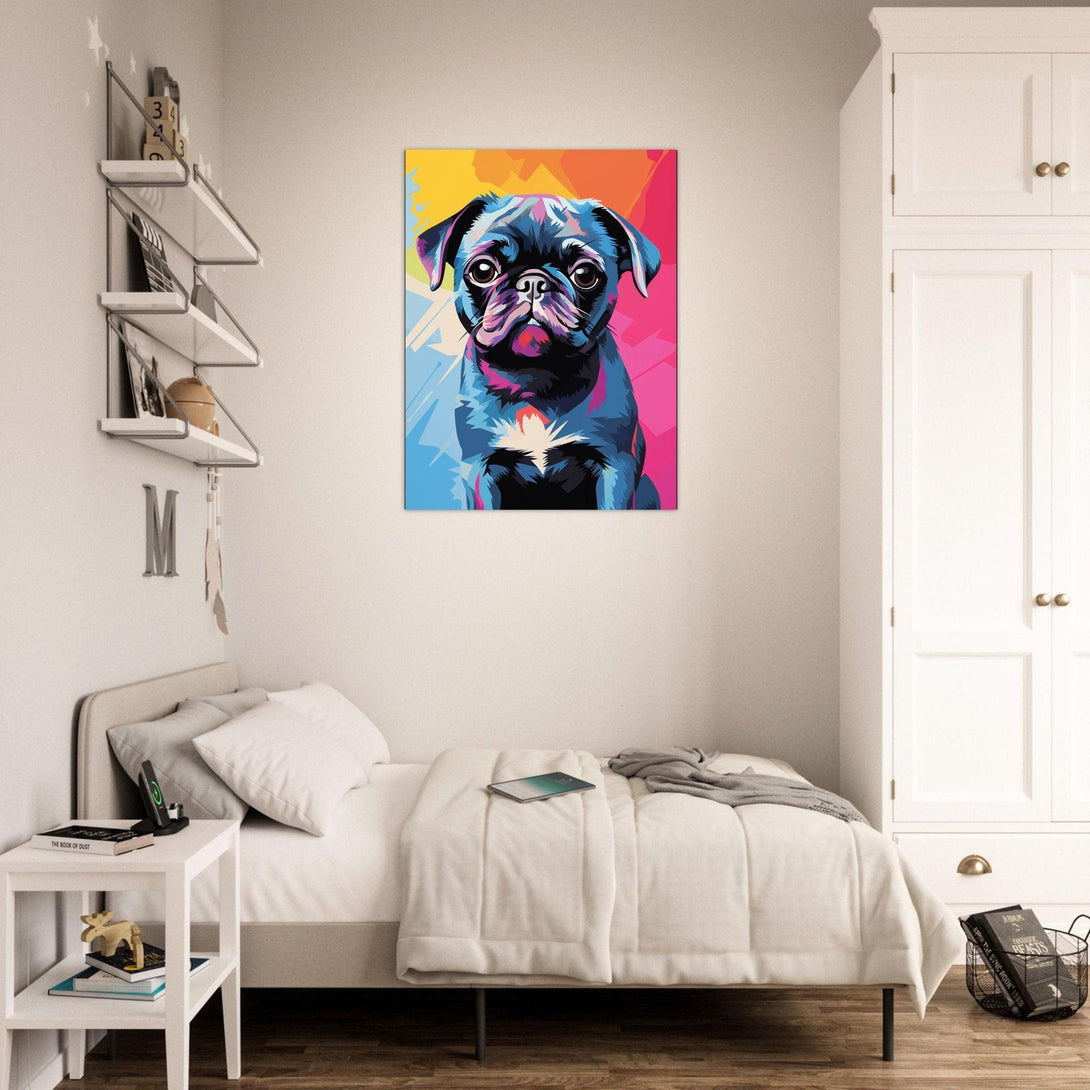 Pop-Art Mopsporträt 30x40 cm / 12x16″ / Poster auf halbmattem Papier